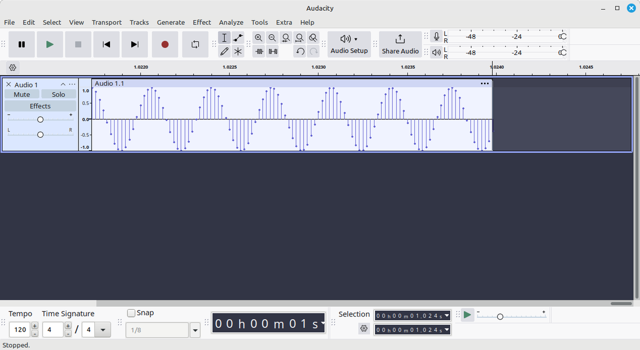 图5 查看 sin 音轨