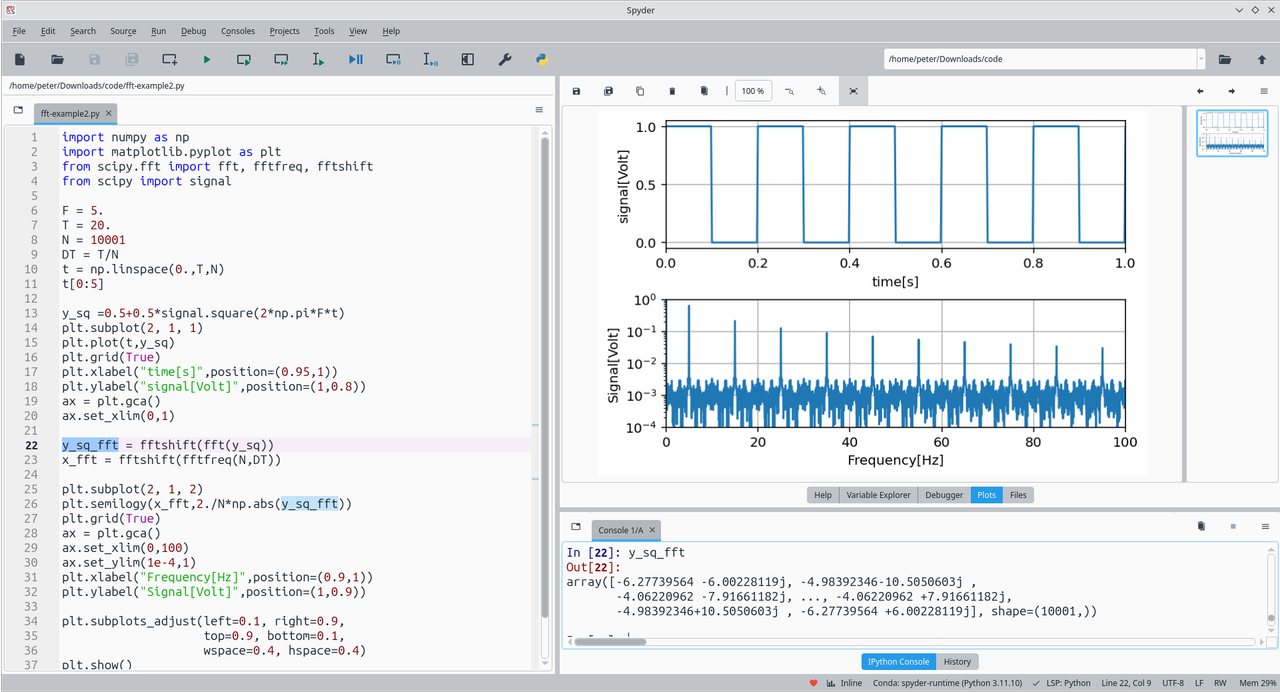 图9 方波信号 FFT 的实例