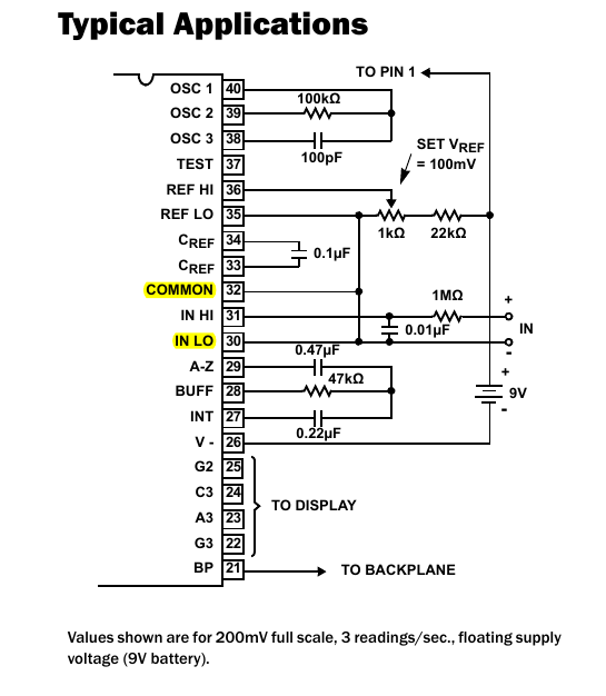 图4 ICL7106 典型电路图