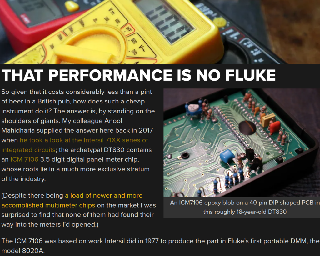 图1 HACKADAY 对 ICL7106 / ICL7107 的介绍