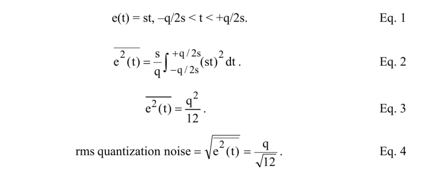 量化噪声 RMS 有效值数学计算