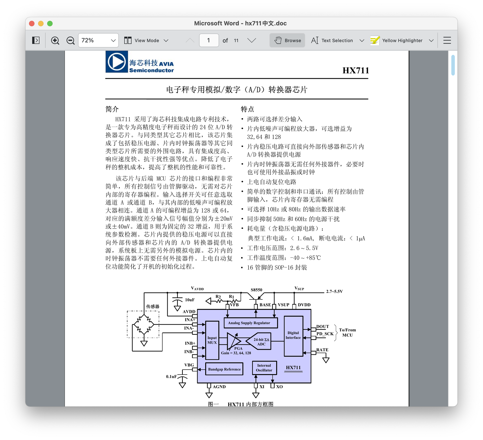 图6 海芯科技 HX711 芯片