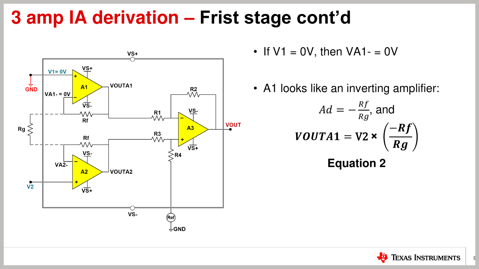 图5 V1 接地，V2 保留，计算 VOUTA1