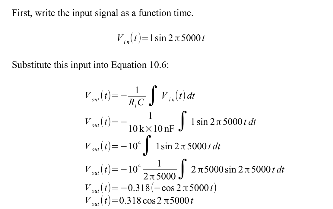 图9 正弦信号积分计算