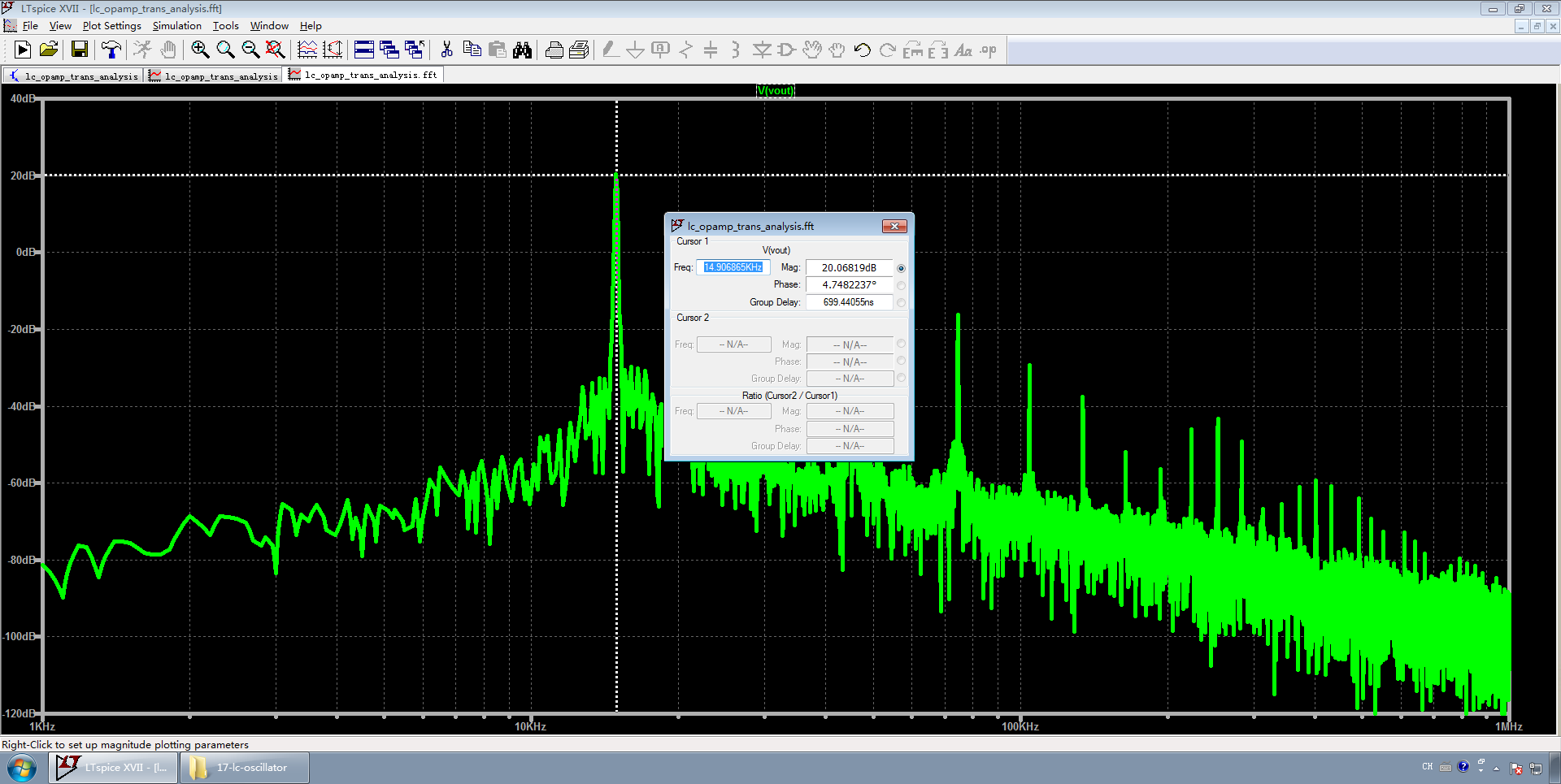 图5 FFT 查看振荡频率