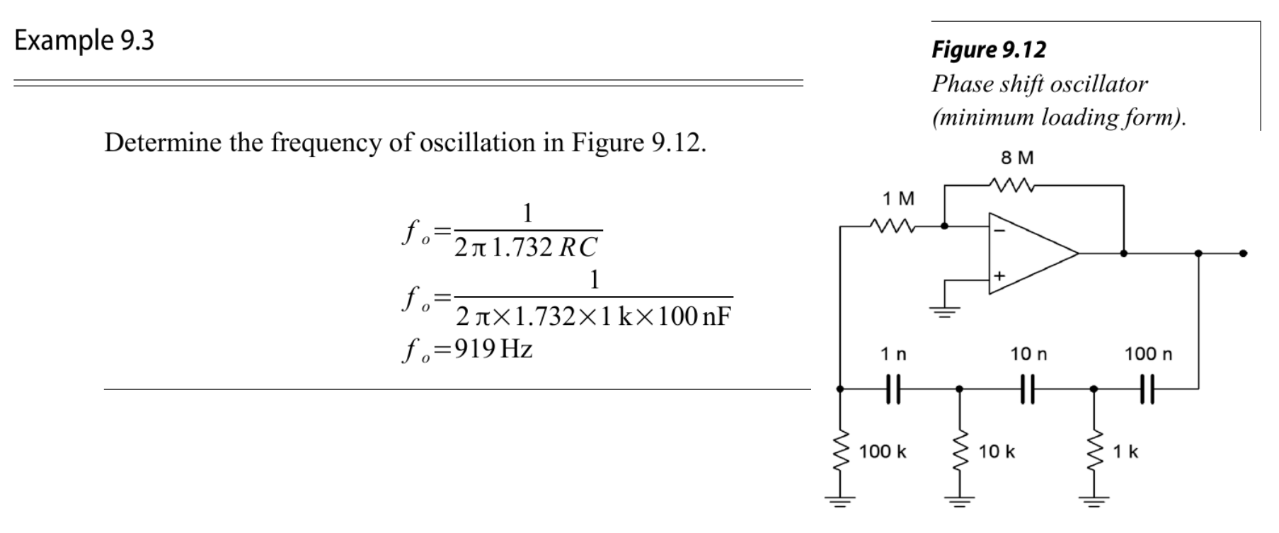 图3 移相振荡器例子